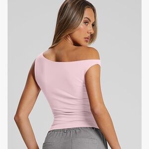 Elegant Pink Off-Shoulder Women's Top